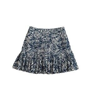 Lady‎ Hagen Blue And White Geometric Print Pleated Tennis Golf Skort Size 2